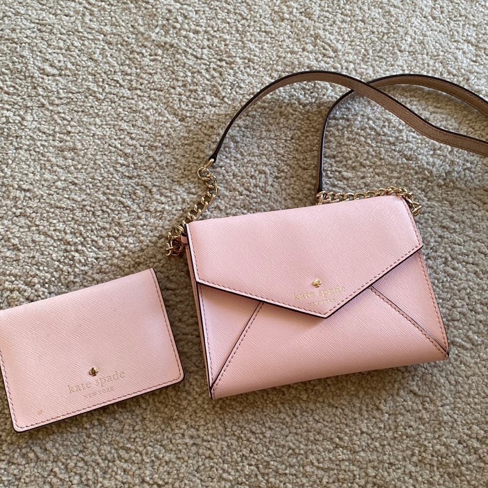 Kate spade leather crossbody wallet w/cardholder